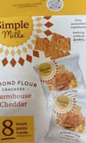 Simple Mills Almond Flour Crackers Farmhouse Cheddar