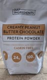 Just Ingredients Creamy peanut butter, chocolate protein powder