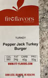 Fit Flavors Pepper jack turkey burger