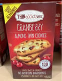 THINaddictives Cranberry almond thin cookies