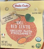 Dalla Costa 100% Red Lentil Organic Strozzapreti Pasta