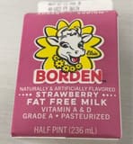 Borden Strawberry fat free milk