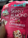 180 Snacks Skinny Almond Pops With Cranberries