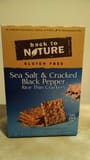 Back To Nature Sea Salt & Cracked Black Pepper Rice Crackers