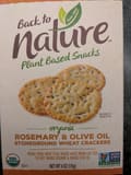 Back To Nature Organic Rosemary & Olive Oil Stoneground Wheat Crackers