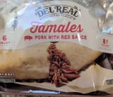 Del Real Tamales Pork with Red Sauce