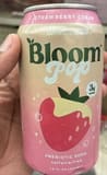 Bloom Pop Strawberry cream prebiotic soda