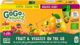 GoGo SqueeZ Variety Pack (Zippin' Zingin Pear/Boulder Berry) Fruit & Veggies On The Go