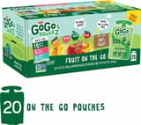 GoGo SqueeZ Variety Pack (Apple Apple/Apple Peach/Gimme Five!) Fruit On The Go
