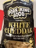Pork King Good White Cheddar Flavored Chicharrones Fried Pork Rinds, White Cheddar