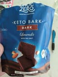 Choc Zero Keto Bark Dark Almonds with Sea Salt