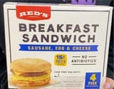 Red's sausage, Egg & Cheese Breakfast Sandwich