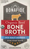 Bonafide Organic Beef Bone Broth No Salt Added