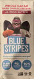 Blue Stripes Whole Cacao Chocolate Bar Almond Butter