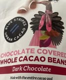 Blue Stripes Chocolate Covered Whole Cacao Beans Dark Chocolate