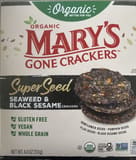 Mary's Gone Crackers Seaweed And Black Sesame Crackers