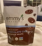 Emmy's Organics Organic Brownie Snaps, Chocolate Chip