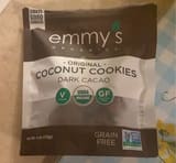 Emmy's Organics Dark Cacao Original Coconut Cookies, Dark Cacao