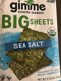Gimme Organic BigSheets - Premium Roasted Seaweed - Sea Salt