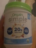Orgain simple PLANT PROTEIN POWDER CREAMY VANILLA FLAVORED