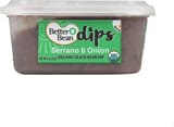Better Bean Organic Serrano & Onion Black Bean Dip