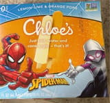 Chloe's Soft Serve Fruit Co. Spiderman Lemon-Lime & Orange Variety Pops