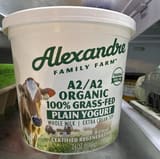 Alexandre Family Farm A2/A2 Organic 100% Grass-Fed Plain Yogurt Whole Milk Extra Cream Top