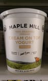 Maple Hill Creamery Vanilla whole milk cream on top yogurt, vanilla