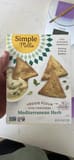 Simple Mills Mediterranean Herb Veggie Flour Pita Crackers