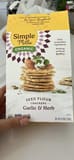 Simple Mills VEGGIE FLOUR PITA CRACKERS Mediterranean Herb