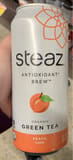 Steaz Organic iced green tea with peach