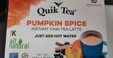Quik Tea Pumpkin Spice Chai Latte tea