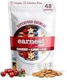 Earnest Eats Hot & fit cereal, earnest eats, american blend cranberries + almonds + flax