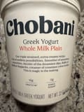 Chobani Greek Yogurt Whole Milk Plain