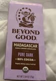 Beyond Good Organic Pure Dark Chocolate Bar 80% Cocoa