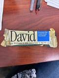 David Chocolate Chip Cookie Dough Flavored Bar