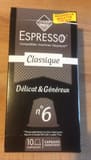Leader Price Espresso Classique compatible Nespresso