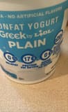 Lidl Greek plain yogurt