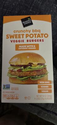 Season's Choice Crunchy BBQ Sweet Potato Veggie Burgers