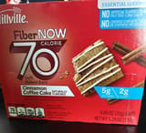 Aldi Millville Fiber now soft baked bars, Cinnamon Coffee Cake flavor