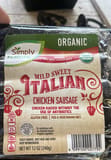 Simply Nature Mild Sweet Italian Chicken Sausage