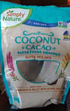 Simply Nature Coconut cacao super foods granola