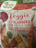 Aldi Organic Veggie & Flaxseed Corn Tortilla Chips Flavored With Carrot, Tomato, Red Beet, Spinach, Garlic And Onion, Carrot, Tomato, Red Beet, Spinach, Garlic And Onion