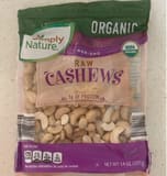 Simply Nature Unsalted and Unroasted Cashews