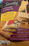 Savoritz Woven Whole Wheat Crackers Rosemary & Olive Oil Baked Crackers