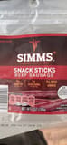Simms Snack Sticks Beef Sausage