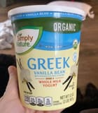 Simply Nature Vanilla bean yogurt
