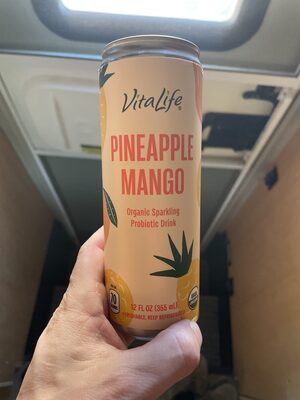 VitaLife Pineapple Mango Organic Sparkling Probiotic Drink