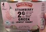 Friendly Farms Strawberry Greek Lowfat Yogurt