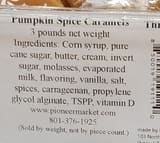 Pioneer Market Pumpkin Spice Caramels